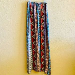 Francesca’s Multicolor Paisley Maxi Skirt